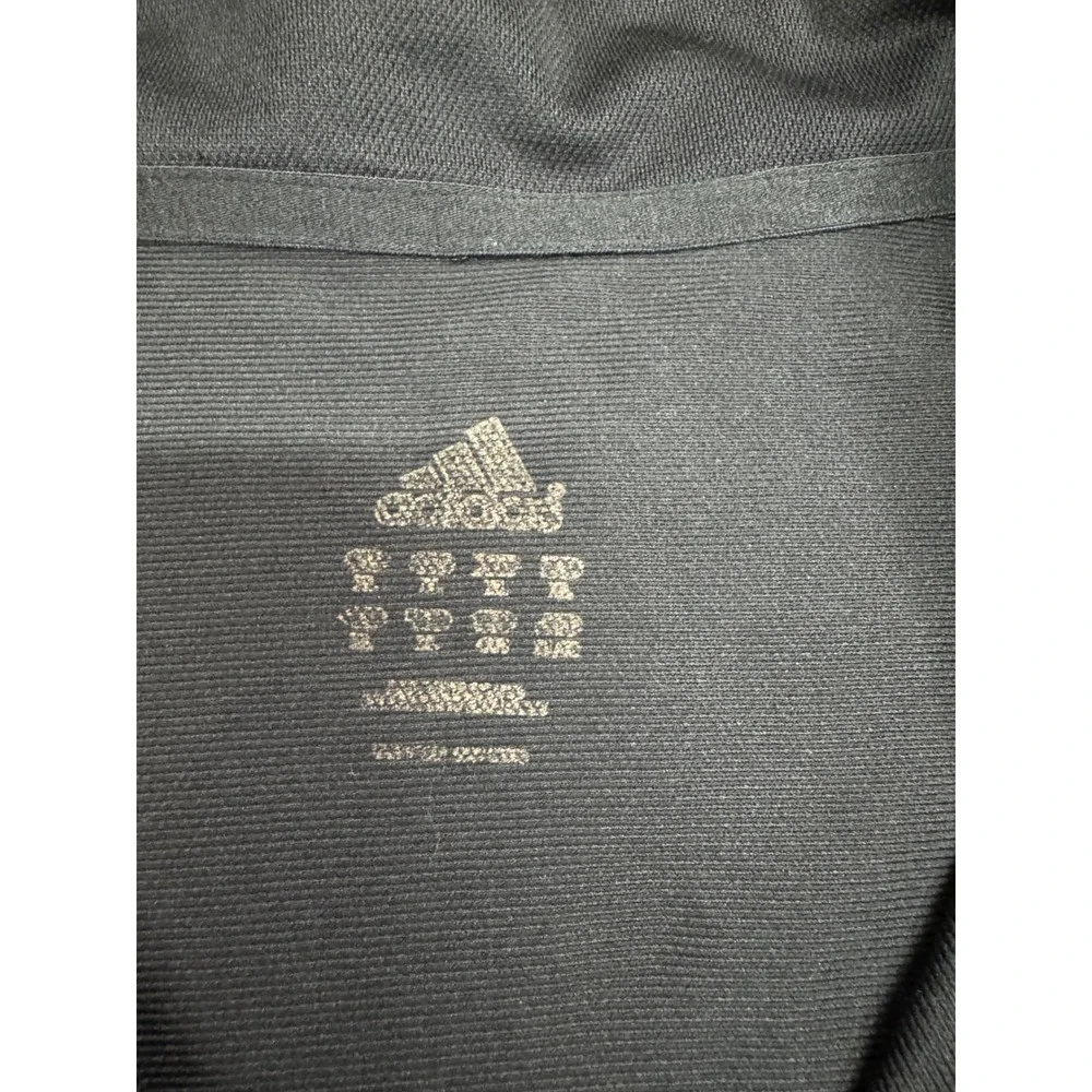Adidas‎ Mens Quarter Zip Pullover Black White 3 Stripe Long Sleeve Shirt XL